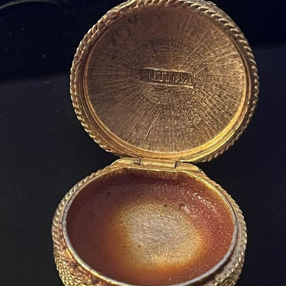 Vintage SET of 3 Compact Gold Tone Cases - Houbigant Ultima - Picture 9 of 12